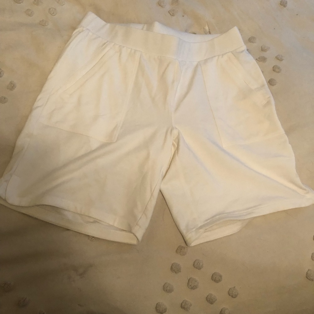 T by Talbots white sweat shorts